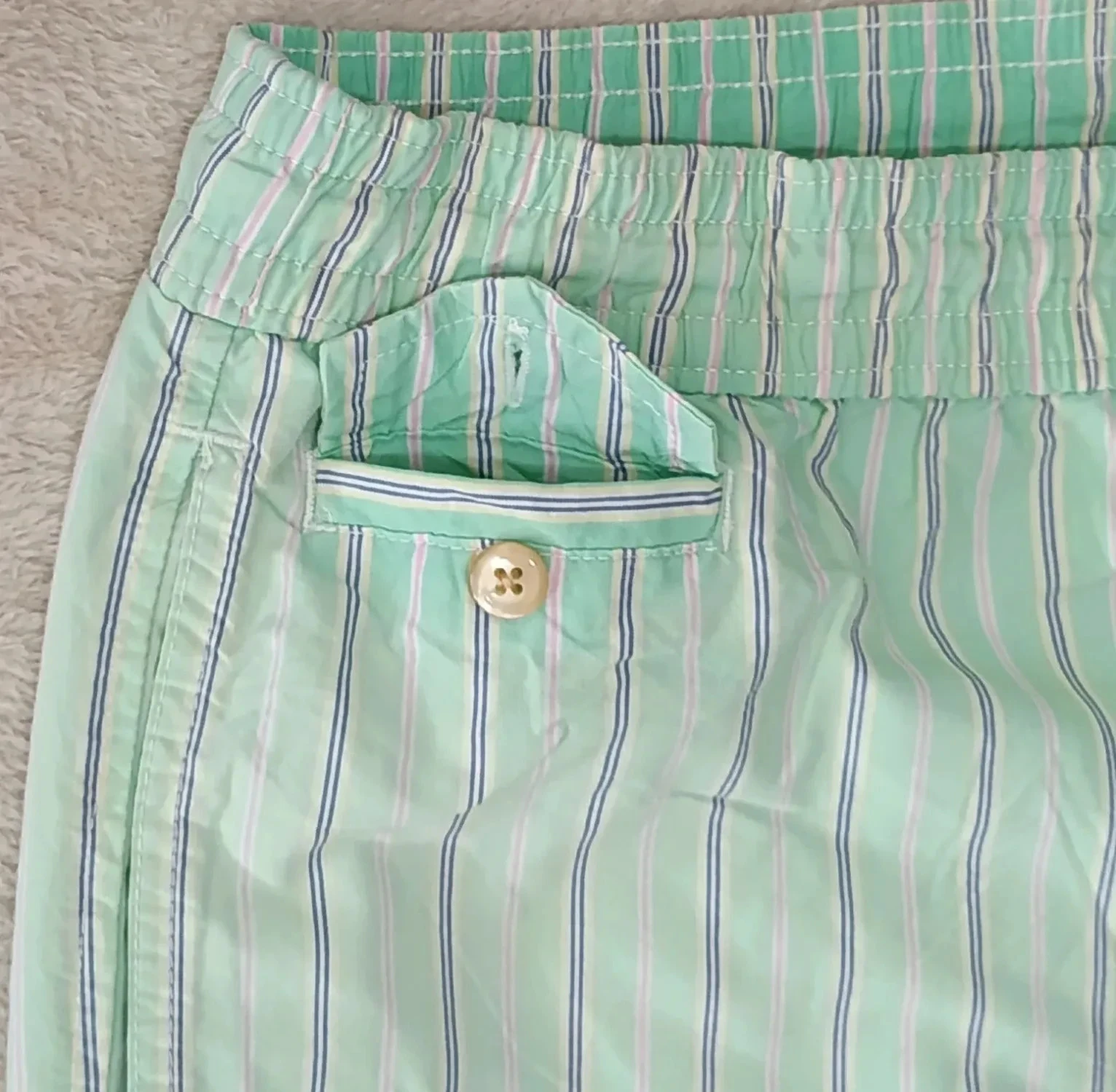 Polo Ralph Lauren Green Striped Swim Trunks Size XXL – photo 7